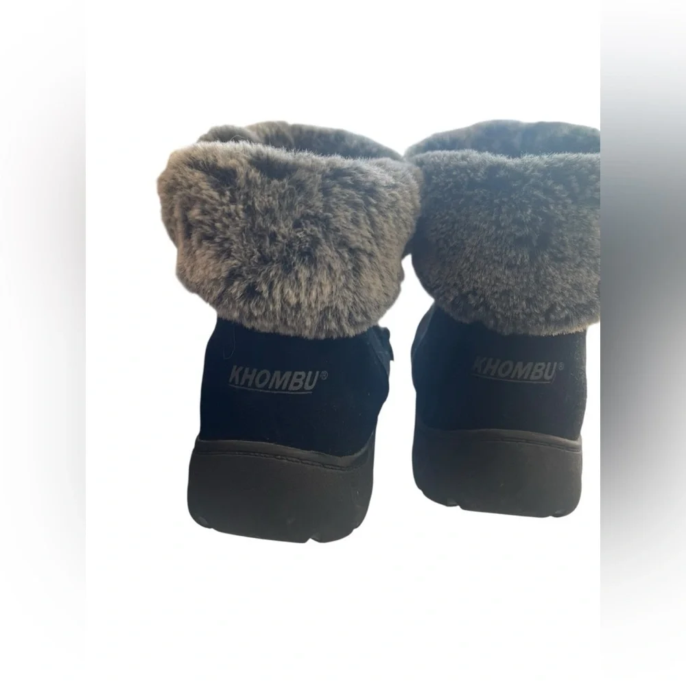 Khombu Black Winter Boots ❄️ with Faux Fur Trim